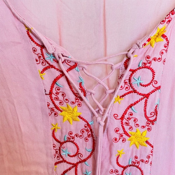 Amanda's Collection Pink Embroidered Summer Dress - Picture 6 of 8
